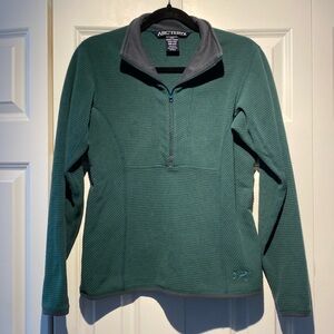 Teal Thick Waffle Arc’teryx Half Zip Pullover